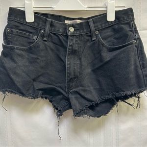 Levi's 505 Women's Denim Shorts Size 32 Cut Off Black